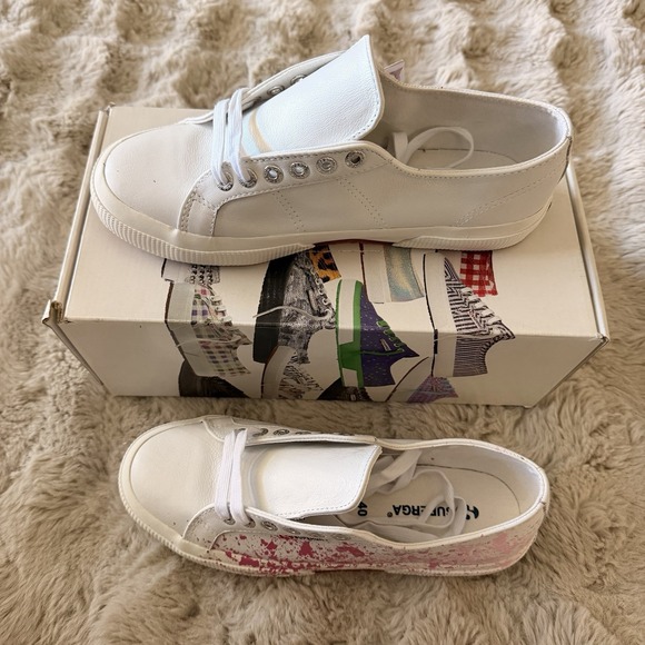 Superga 2750 Splatter Sneakers - White/Pink - Women's 9 / Men's 7.5 (NIB) - Picture 4 of 12